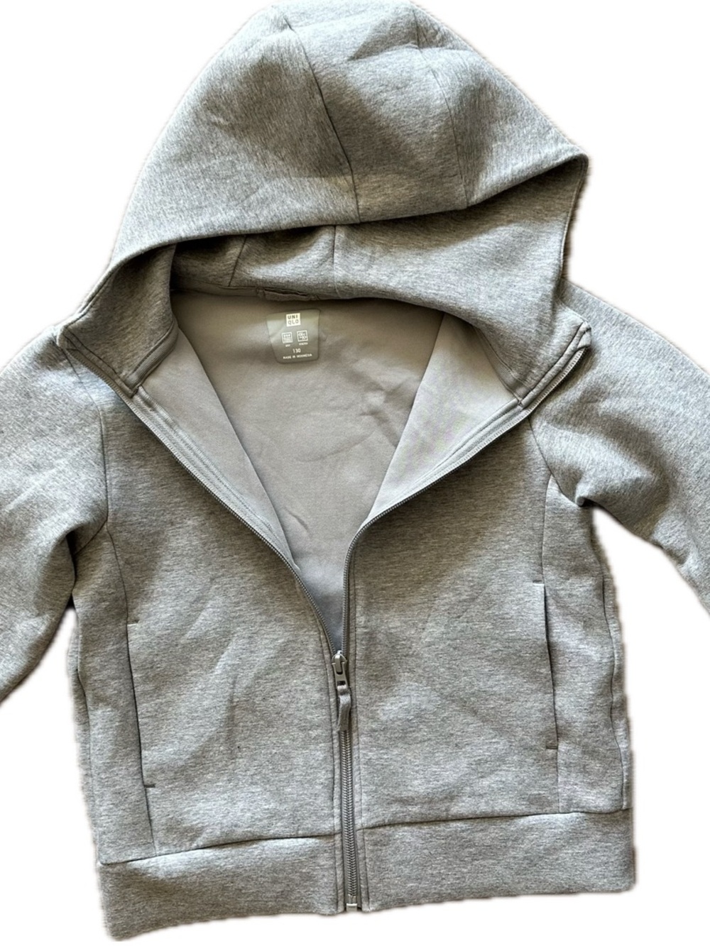 Uniqlo Kids Light Gray Zip-Up Hoodie